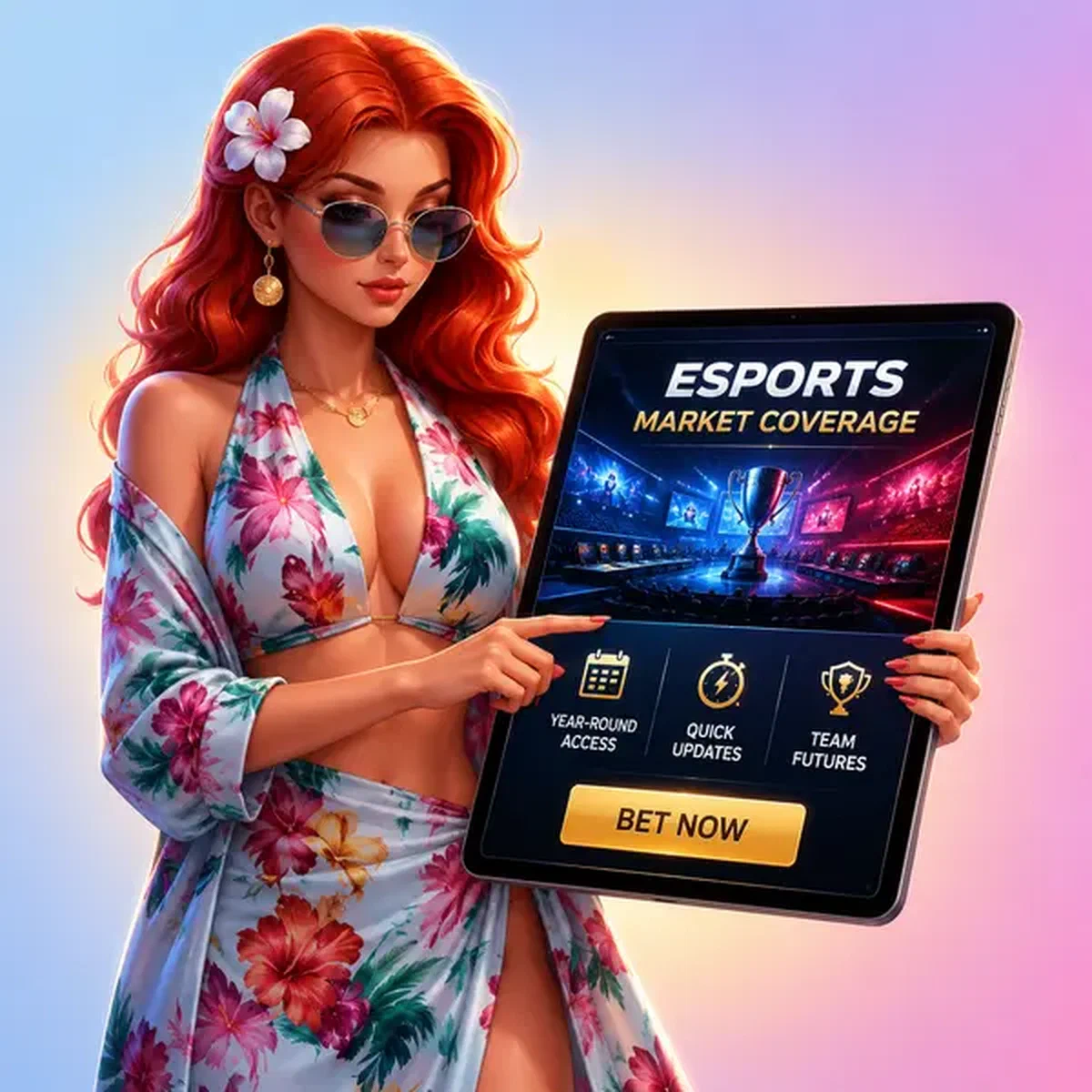 Player engages with esports tournament data at Season-Long Esports Markets and Tournament Coverage