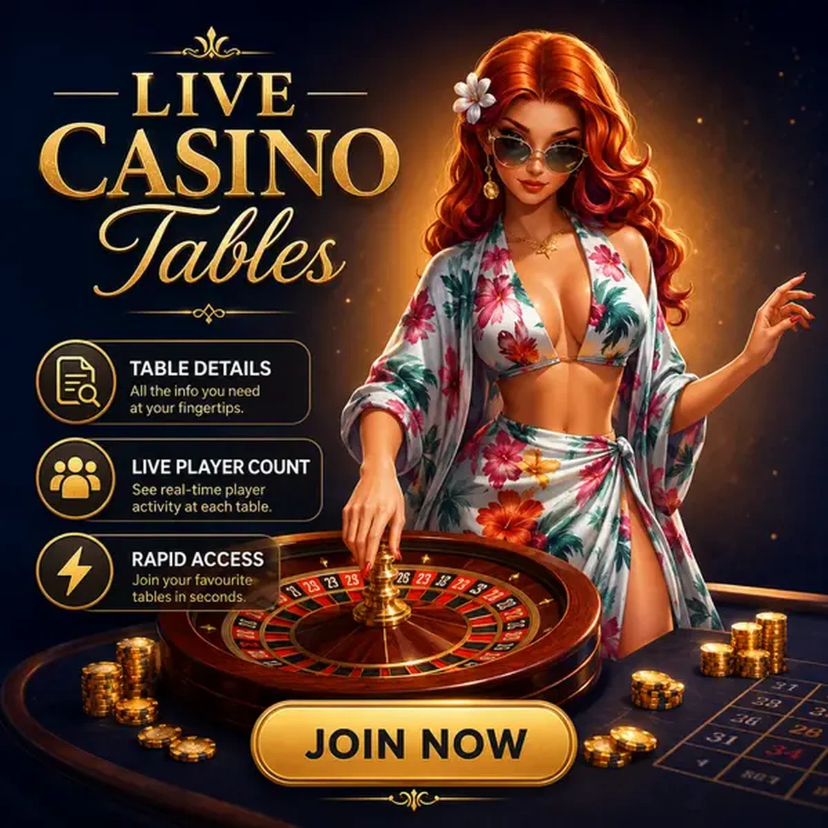Elegant player spinning roulette wheel at Gambloria live casino tables